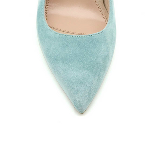 [SAMPLE] Blue Breeze Suede Lower Block Heel