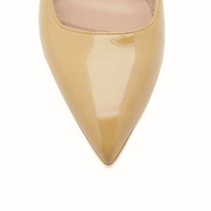 Desert Dune Patent Leather Slingback Kitten Heel