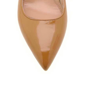 Bronze Bliss Patent Leather Kitten Heel