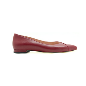 Midnight Maroon Leather Forever Flat