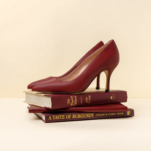 Midnight Maroon Leather Classic Pump