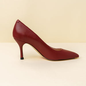 Midnight Maroon Leather Classic Pump