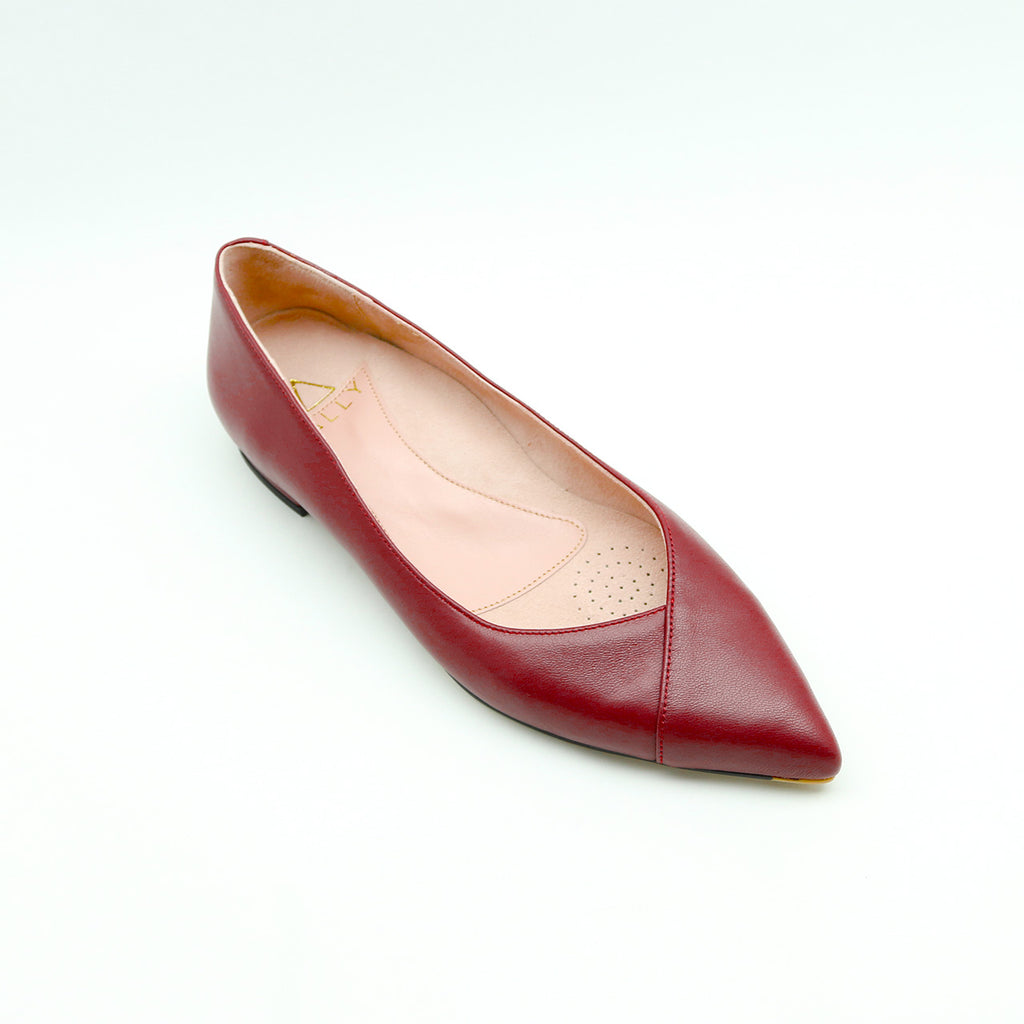 [NEW] Midnight Maroon Leather Forever Flat