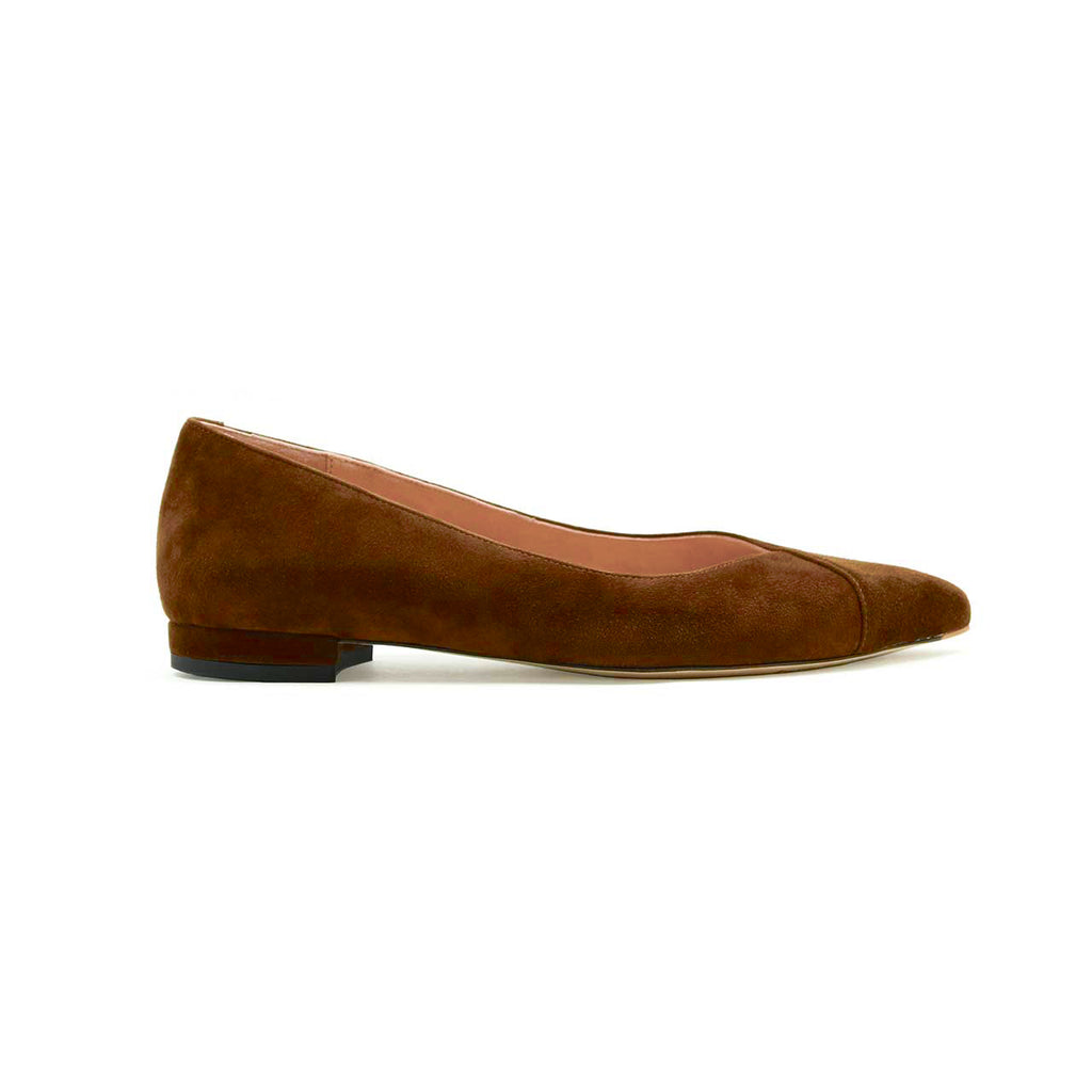 Moxie Mocha Suede Forever Flat