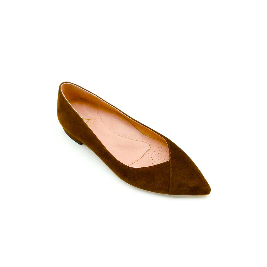 Moxie Mocha Suede Forever Flat