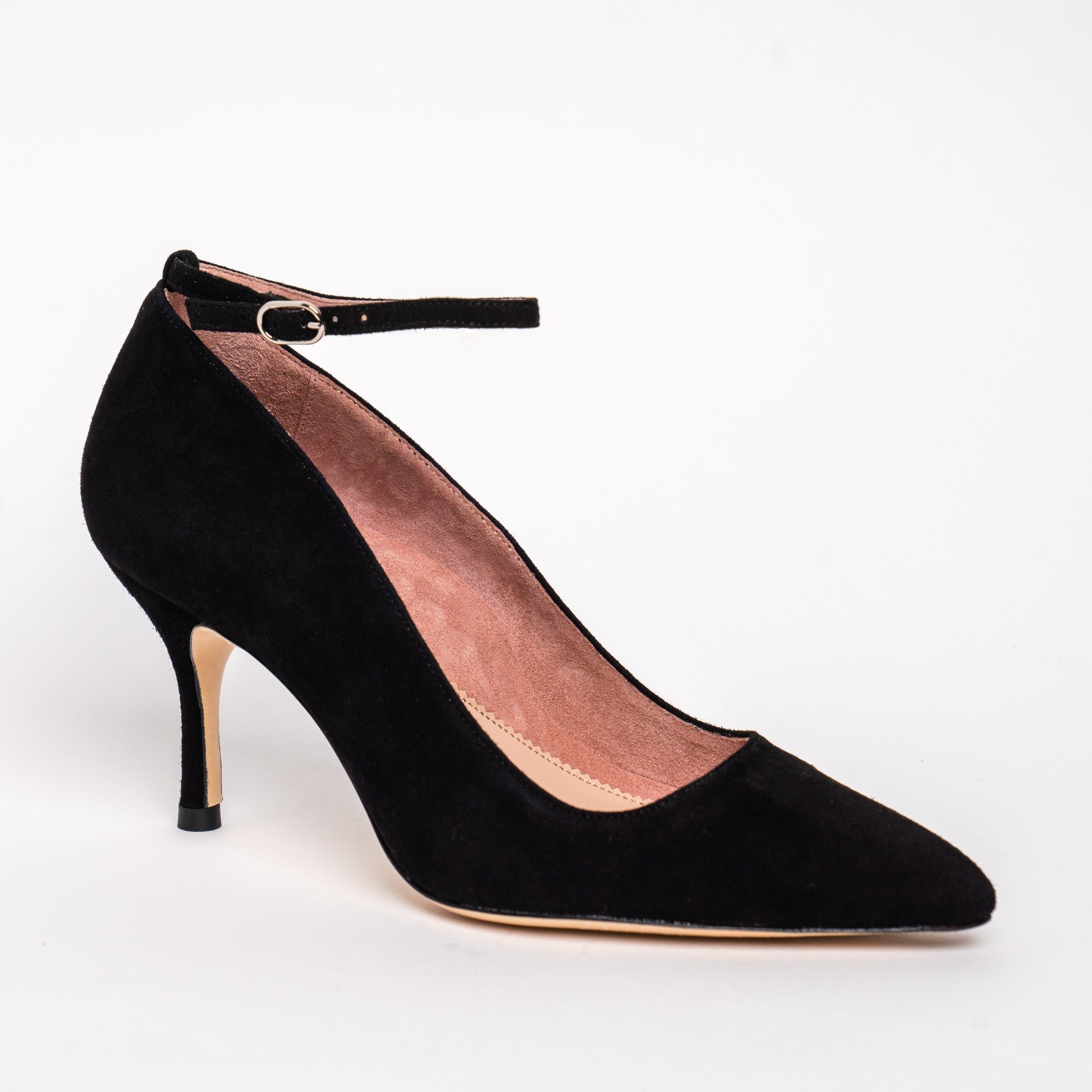 Women's Ankle Strap Kitten Heel Shoes Closed Pointed Toe Dress Pumps  Fashion US6 | eBay
