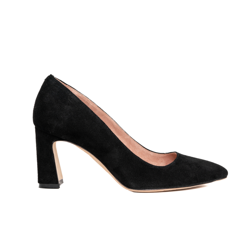 A New Day Black Suede Pointed Toe Ankle Strap 2