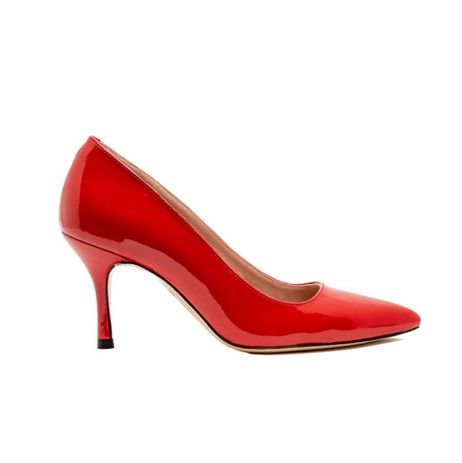 Ladies Leather Shoes-Red