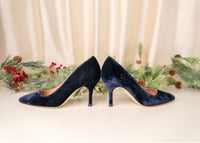 [Limited Edition - Final Sale] Sapphire Navy Velvet Pump